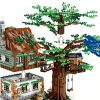 Myste Architecture Bâtiment Cabane dans Les Arbres dautomne avec Balançoire, 4761Pièces MOC Modular Maison Jeu de Construction, Compatible avec Lego Ideas 21318