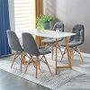 IDIMEX Lot de 4 chaises Cesar pour Salle à Manger ou Cuisine avec 4 Pieds en Bois Massif et Assise capitonnée, revêtement Tissu Gris
