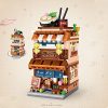 51E3xtX0xNS._AC_.jpg Myste Architecture Jeu de Construction, 412Pièces Japonais Street View Boutique Ramen Maison de Ville Maquette Bâtiment Modulaire, Mini Blocs de Construction Not Compatible avec Lego