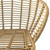 Kosmi - Fauteuil Style Nature Aspect rotin en résine tressée et Pieds en métal Noir