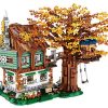 Myste Architecture Bâtiment Cabane dans Les Arbres dautomne avec Balançoire, 4761Pièces MOC Modular Maison Jeu de Construction, Compatible avec Lego Ideas 21318