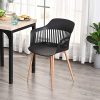 51JAldXGmGL._AC_.jpg HOMCOM Lot de 2 chaises de Salle à Manger, Chaise de Cuisine, Design élégant Moderne, Pieds antidérapants métal, Dossier Large accoudoirs ergonomiques, Grand Confort, 58 x 53 x 81,5 cm, Noir