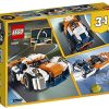 51KLI3plMMS._AC_.jpg LEGO 31089 Creator La Voiture de Course Sportive et Bateau à Moteur 3 en 1, Jouets de véhicule pour Les Enfants de 7 Ans et Plus