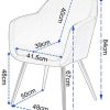 51LvEWARu7L._AC_.jpg E-starain 1 Pièce Chaise de Salle à Manger Chaise de Cuisine Rétro Chaise de Salon Rembourrée en Velours,Pied en métal,Chaise avec Dossier et Accoudoirs,Noir