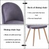 GOLDFAN Lot de 4 Chaises en Velours Moderne Chaise de Cuisine Chaise de Salle à Manger Chaise de Salon avec Pieds en Métal, Gris