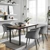 51MmmVtGmFL._AC_.jpg SONGMICS Lot de 2 Chaise de Salle à Manger, Fauteuil, Siège Moderne rembourrée, avec Dossier, Pieds en métal et revêtement en Velours, pour Salle à Manger, Chambre, Gris LDC83GY02