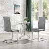 Yaheetech Lot de 2 Chaises de Salle à Manger en Simili Cuir Capacité 135 kg 41,5 x 53,5 x 103,5 cm