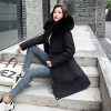 51PconkyOoL._AC_.jpg SG-TECH Manteau Femme Faux Fourrure Hiver Élégant Manches Longues Veste Épaissi Doudoune à Capuche Blouson à Manches Chic Veste