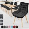 51RT91LYnIL._AC_.jpg Miadomodo® Chaise de Salle à Manger en Velours - Lot de 2, 4, 6, 8, Pieds en Bois Hêtre, Style Rétro, Couleurs au Choix - Chaise Scandinave pour Salon, Chambre, Cuisine, Bureau (Lot de 8, Noir)
