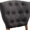 51U9LmgTI3L._AC_.jpg CLP Chaise De Salle A Manger Elysa en Tissu I Chaise avec Assise Et Dossier rembourrés I Style Chesterfield I Piètement en Bois De Caoutchouc, Couleur:Gris foncé, Couleur du Cadre:Antique Clair