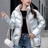51VtnmIbreL._AC_.jpg SG-TECH Manteau Femme Automne Hiver Visage Lumineux Manteau Coton Lâche Col Veste