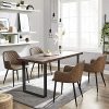 SONGMICS Lot de 2 Chaise de Salle à Manger, Fauteuil, Siège Moderne rembourrée, avec Dossier, revêtement en PU Vintage, Charge 110 kg, pour Salle à Manger, Marron LDC085K02