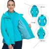 51ZmQbb4P-L._AC_.jpg CAMEL CROWN Veste Softshell Femme Imperméable 3 en 1 Veste Zippe Ski Coupe Vent avec Plusieurs Poches Polaire Détachable pour Hiver Automne