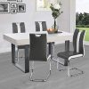 51fHSZ5UooL._AC_.jpg IDMarket - Lot de 4 chaises PIA Grises et Blanches pour Salle à Manger