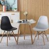 Ensemble de 4 chaises de salle à manger scandinaves Chaise de salon de mode pieds en bois de hêtre massif Chaise confortable adaptée à la chambre et au salon café chaises salle manger (Gris)