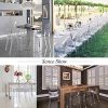 LAFII.T Set de 4 chaises de Salle à Manger Ghost - Transparent - pour Maquillage ou Coiffeuse - Style Ghost - Chaise Moderne - Amovible et Non empilable - Transparent - 4 pièces