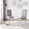 Yaheetech Lot de 2 Chaises de Salle à Manger en Simili Cuir Capacité 135 kg 41,5 x 53,5 x 103,5 cm