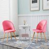 GOLDFAN Chaise de Salle à Manger équipée de 2 Chaises de Cuisine Modernes en Velours avec Pieds en Métal de Salle à Manger et Meubles de Cuisine, Rose…