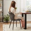 51k8JPPIvS._AC_.jpg SONGMICS Lot de 2 Chaises de Salle à Manger, Fauteuils de Cuisine, Sièges Rembourré, en PU Résistant à l'Eau et Facile à Nettoyer, Effet Vintage, Charge 110 kg, Salon, Gris LDC074G01