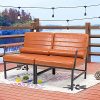 51kTAe02C-S._AC_.jpg BlueOcean Furniture Lot de 2 chaises d'appoint en cuir synthétique avec pieds en métal rembourrés pour canapé, salon, chambre, étude, balcon