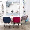 51u-0JCLEES._AC_.jpg BlueOcean Furniture Lot de 2 chaises de salle à manger rembourrée en velours avec accoudoirs, dossier et pieds en métal