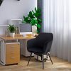 51v7HtftqfL._AC_.jpg E-starain 1 Pièce Chaise de Salle à Manger Chaise de Cuisine Rétro Chaise de Salon Rembourrée en Velours,Pied en métal,Chaise avec Dossier et Accoudoirs,Noir
