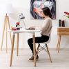 Chaise de salle à manger ou bureau avec pieds en bois, chaise ergonomique 54 x 46 x 82 cm