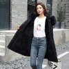 51yi6M3ocSL._AC_.jpg SG-TECH Manteau Femme Faux Fourrure Hiver Élégant Manches Longues Veste Épaissi Doudoune à Capuche Blouson à Manches Chic Veste