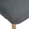 Homcom Lot de 2 chaises de Salle à Manger Chaise de Salon Pieds en métal Imitation Bois 50 x 58 x 85 cm Gris