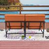 61Y1i7qyWCS._AC_.jpg BlueOcean Furniture Lot de 2 chaises d'appoint en cuir synthétique avec pieds en métal rembourrés pour canapé, salon, chambre, étude, balcon
