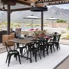 61bo8ymcNkL._AC_.jpg BenyLed Lot de 4 Chaises de Salle à Manger Empilables en Métal Style Industriel Vintage, Convient pour Une Utilisation Intérieure et Extérieure, Chaise de Jardin, Noir