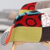 VADIM Lot de 2 chaises de Salle à Manger en Patchwork, chaises de Salon, fauteuils Multicolores avec Dossier en Lin, Tissu et Bois, Style Pieds en métal, Multicolore