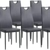 Albatros Salerno, Lot de 6 Chaises de Salle à Manger, Albatros Salerno, Lot de 6 Chaises de Salle à Manger, Gris, SGS Tested