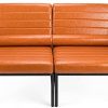 BlueOcean Furniture Lot de 2 chaises d'appoint en cuir synthétique BlueOcean Furniture Lot de 2 chaises d'appoint en cuir synthétique avec pieds en métal rembourrés pour canapé, salon, chambre, étude, balcon