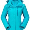 CAMEL CROWN Veste Softshell Femme Imperméable 3 en 1 Veste CAMEL CROWN Veste Softshell Femme Imperméable 3 en 1 Veste Zippe Ski Coupe Vent avec Plusieurs Poches Polaire Détachable pour Hiver Automne