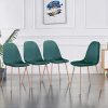GOLDFAN Lot de 4 Chaises de Salle à Manger Chaises GOLDFAN Lot de 4 Chaises de Salle à Manger Chaises en Velours Fauteuil Rembourré Chaise de Cuisine Salon avec Pieds en Métal Vert