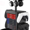 HUAYUWA Tour de rangement de jeu pour Sony PlayStation 5 HUAYUWA Tour de rangement de jeu pour Sony PlayStation 5 Noir Compatible avec PS5/PS4/Xbox One/Nintendo Switch