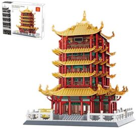 HYZM Architecture Ancienne Tour Jeu de Construction, 2912 Pièces Modular Chinois Architecture Modèle Blocs de Construction, Compatible avec Lego