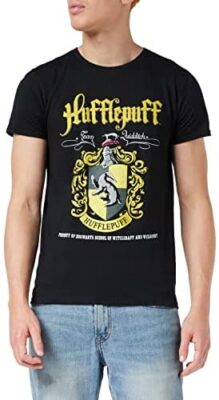 Harry Potter Slytherin Crest Herren-T-Shirt, Official Merchandise | S-XXL, Zauberwelt Hogwarts Rundhalsausschnitt Graphic Tee, Geburtstagsgeschenkidee für Männer, für Haus Oder Gym