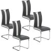 IDMarket - Lot de 4 chaises PIA Grises et Blanches IDMarket - Lot de 4 chaises PIA Grises et Blanches pour Salle à Manger