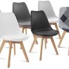 IDMarket - Lot de 6 chaises SARA Gris foncé, Gris Clair, Blanc, Noir et patchworks Noirs, Gris et Blancs