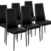 IZTOSS Lot de 6 Chaise Cuisine, Chaise de Salle à IZTOSS Lot de 6 Chaise Cuisine, Chaise de Salle à Manger, Dossier Haut de la Cuisine, Chaise de Salle à Manger Confortable et Durable - Noir (6)