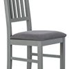 Inter Link Lot de 2 chaises Robustes Style Maison de Campagne Intemporel en Bois Massif Gris pour Salle à Manger Cuisine, 42 x 47 x 45-95 cm