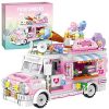 Jeux de Construction Enfant Camions Le Dessert 590 pièces Jeu Jeux de Construction Enfant Camions Le Dessert 590 pièces Jeu de Construction 6 7 8 9 10 11 12 Ans Briques de Construction Roses Jouet Fille 6 Ans et+