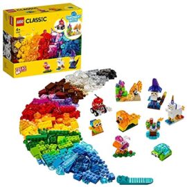 LEGO 11013 Classic Briques Transparentes créatives - Jeu de Construction en Briques avec des Animaux pour Les Enfants de 4 Ans et Plus