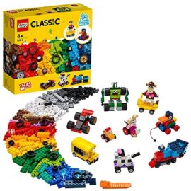 LEGO 11014 Classic Briques et Roues - Jeu de Construction avec Voiture, Train, Bus, Robot pour Enfant de 4 Ans et +