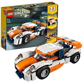 LEGO 31089 Creator La Voiture de Course Sportive et Bateau à Moteur 3 en 1, Jouets de véhicule pour Les Enfants de 7 Ans et Plus
