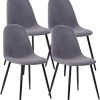 MEUBLE COSY Lot de 4 Chaise de Salle à Manger Scandinave Fauteuil de Salon Cuisine Bureau
