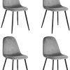 MEUBLE COSY Lot de 4 Chaises de Salle a Manger Scandinave Fauteuil de Salon Cuisine Bureau