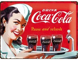 Nostalgic-Art 23192 Coca-Cola – Waitress – Idée de Cadeau pour Les Fans de Coke, en métal, Design Retro pour la décoration, 30 x 40 cm